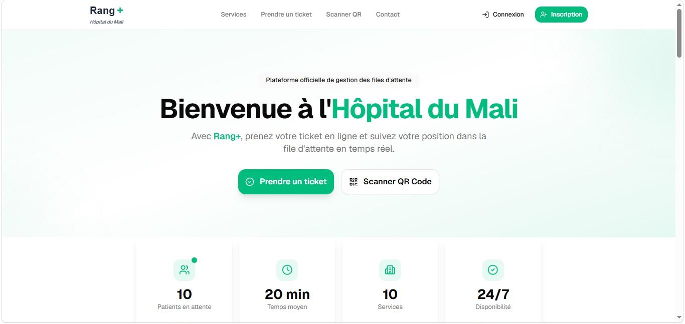 Accueil patient Rang+ pour l’Hôpital du Mali